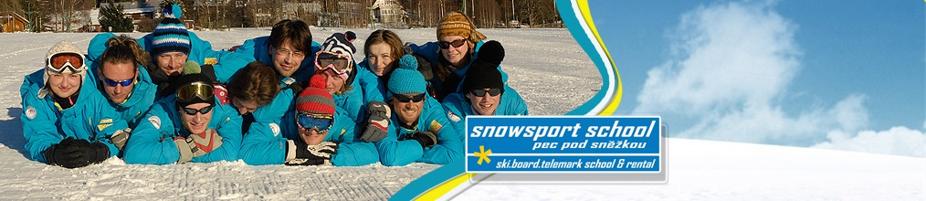 Lyžařská škola a půjčovna z Pece pod Sněžkou - Snowsport School Pec pod Sněžkou.					