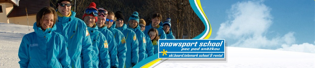 Lyžařská škola a půjčovna z Pece pod Sněžkou - Snowsport School Pec pod Sněžkou.					